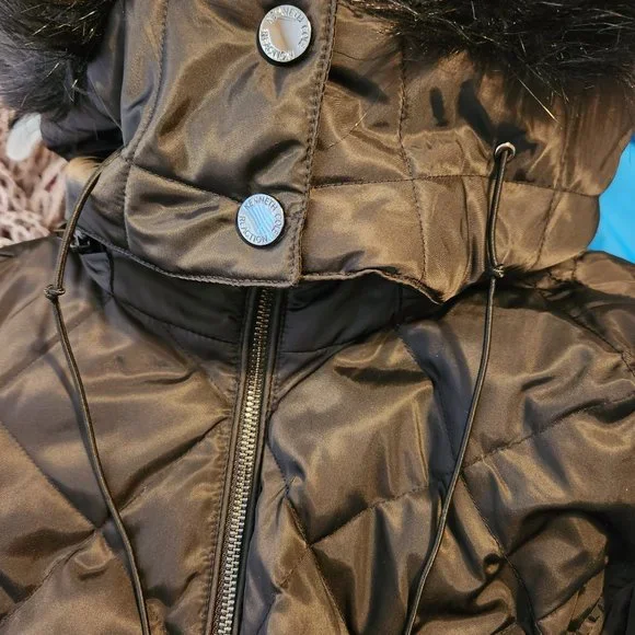 Kenneth Cole Reaction Down Coat Chocolate Brown - Picture 10 of 11
